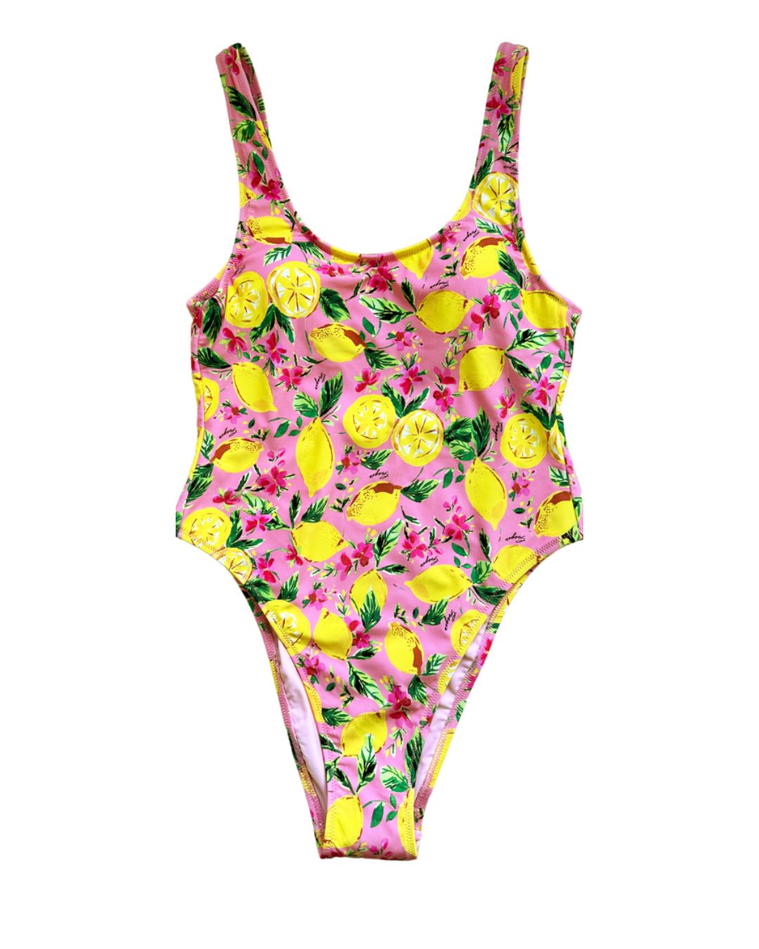 One Piece Pink Lemon Print