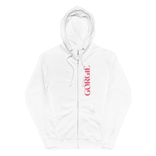 Unisex fleece zip up hoodie